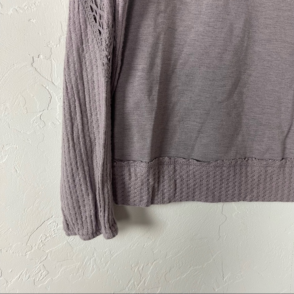 Target‎ Knox Rose Shirt Long Sleeve Thermal Henley Knit Top Tee Light Purple - Picture 4 of 9